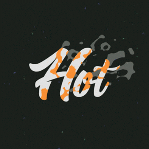 Hot Flames Typography GIF