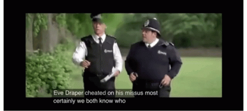 Hot Fuzz Cop Guards Walking GIF