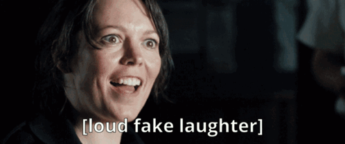 Hot Fuzz Loud Fake Laughter GIF