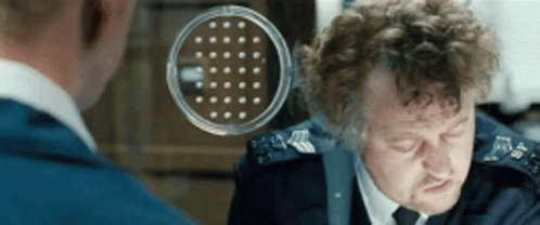 Hot Fuzz Nick Frost Says No GIF