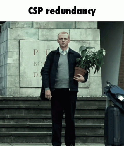 Hot Fuzz Redundancy Guy Holding Plant GIF
