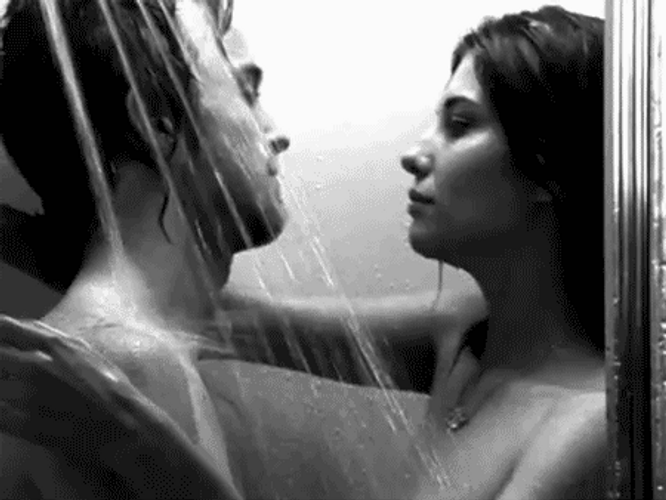 Hot Love Shower Kiss GIF