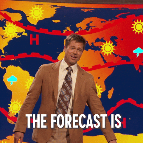 Hot Outside Brad Pitt Weather Forecast GIF
