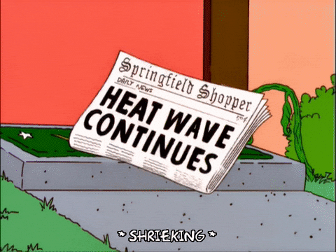 Hot Outside Heatwave Continues Melting Prints GIF