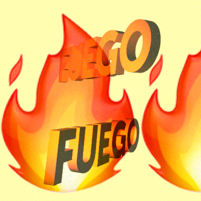 Hot Outside Spinning Fuego Text Graphics Design GIF