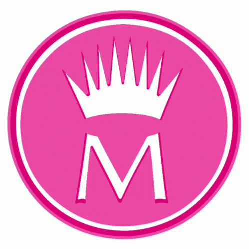 Hot Pink M With Crown Rotating GIF