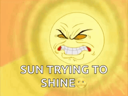 Hot Sun Trying To Shine GIF