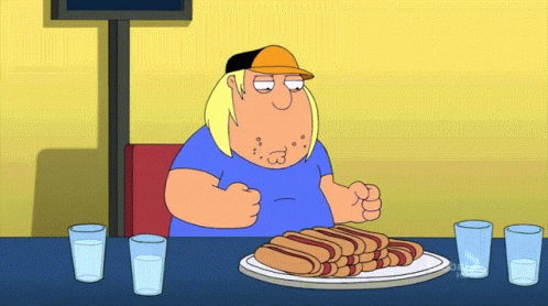 Hot To Go Chris Griffin Eating Hot Dog GIF