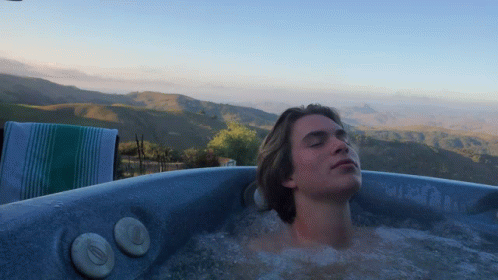 Relaxing In Hot Tub GIF
