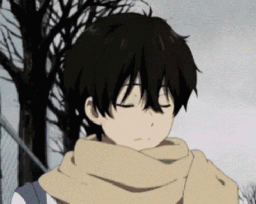Hotaro Oreki Smug Face Talking Pfp GIF