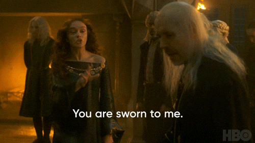 Hotd Alicent Hightower Talking To Viserys Targaryen GIF