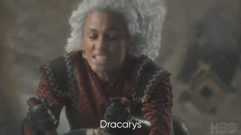 Hotd Lady Baela Targaryen Riding Dracarys GIF