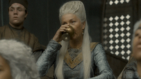 Hotd Rhaenys Targaryen Drinking GIF