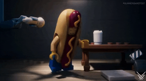 Hotdog Bun Lego Doesn't Have Fingers Bro GIF