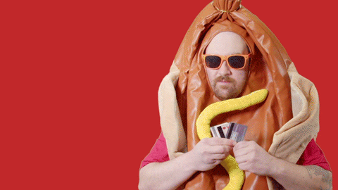 Hotdog Man Poker Face GIF