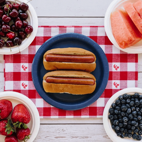 Hotdog Sandwich Happy Fourth Of July GIF
