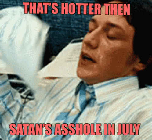 Hotter In July Sweating Meme GIF