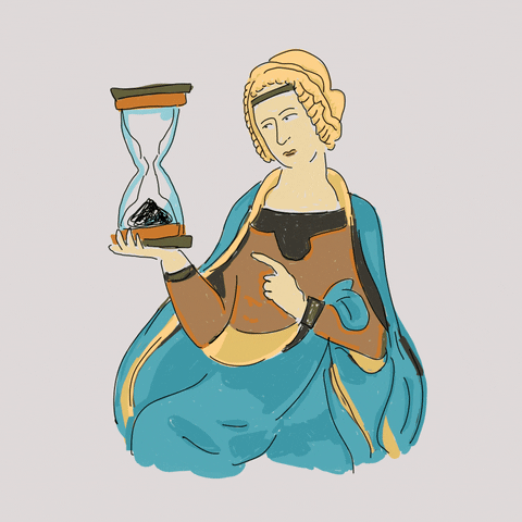 Hourglass Lady Visual Art GIF