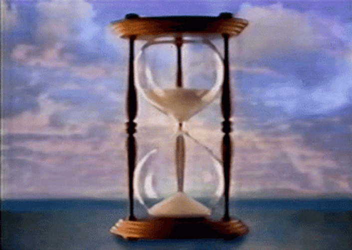Cartoon Watching Sandglass Hourglass GIF 