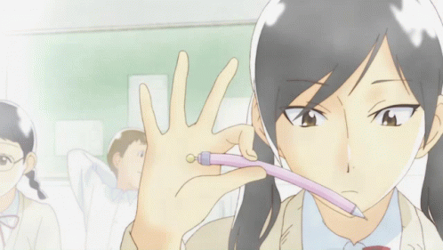 Hourou Musuko Playing Pencil GIF