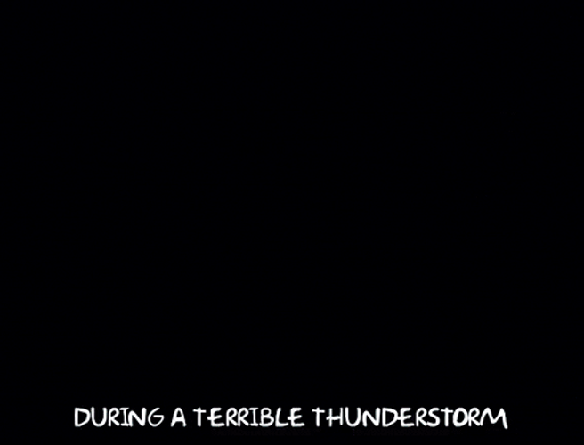 House During Terrible Thunderstorm GIF