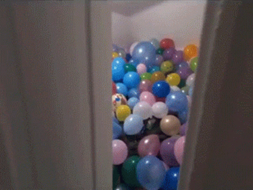 House Full Of Balloons GIF