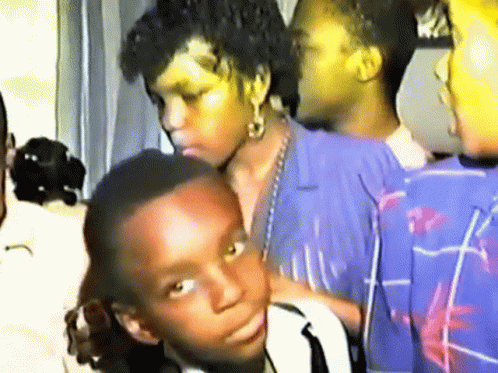 House Party Kid Touching Chin GIF