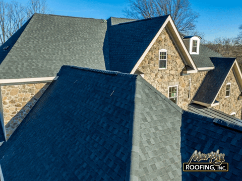 House With Murphy Roofing Inc. Logo GIF