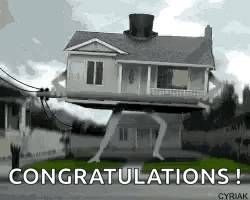 House with Top Hat and Congratulations