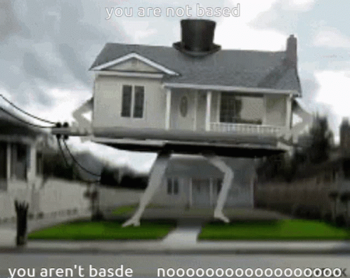 House with Top Hat and You Are Not Based