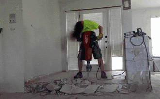 Household Chores Windmill Headbang GIF