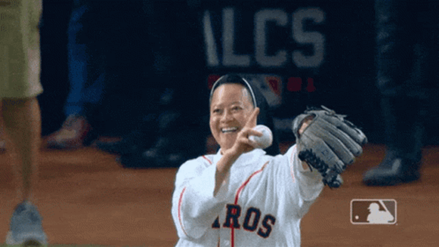 Houston Astros Nun Pitching GIF