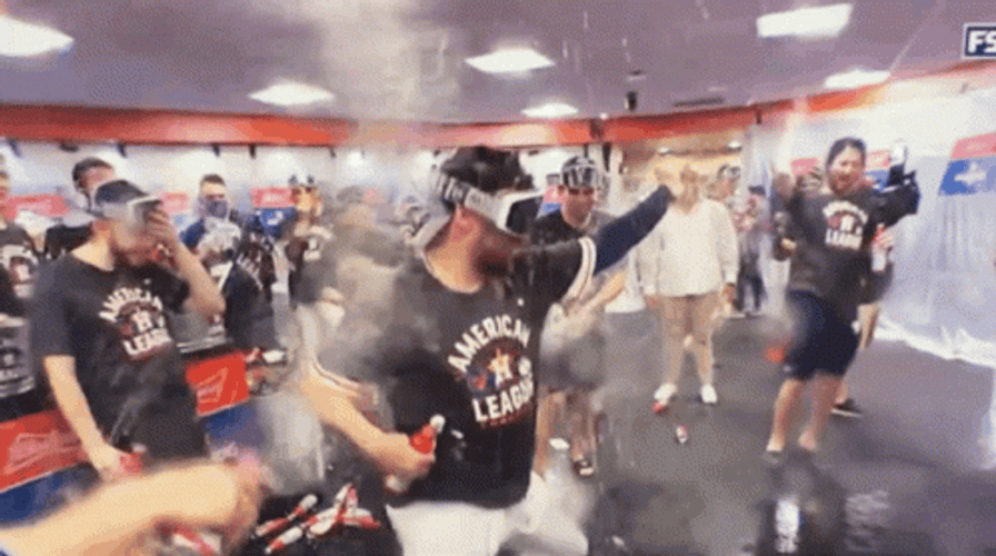Houston Astros Team Celebrating GIF