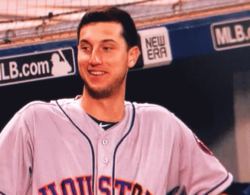Houston Jersey Man Smiling With New Era Sign GIF