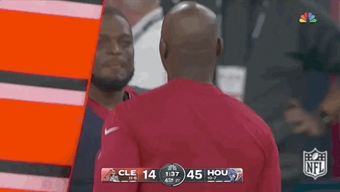 Houston Texans Player Emotional Hug With Coach GIF