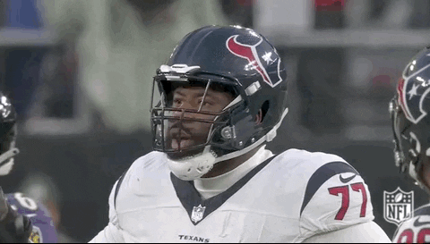 Houston Texans Player Ponting His Head GIF