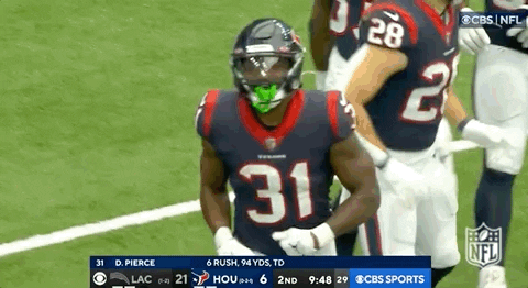Houston Texans Player Running Proudly GIF