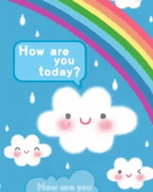 How Are You Cute Smiling Cloud GIF
