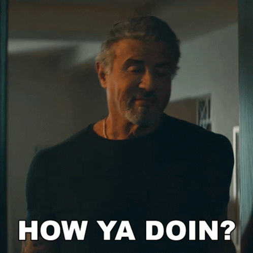 How Are You Doing Sylvester Stallone GIF