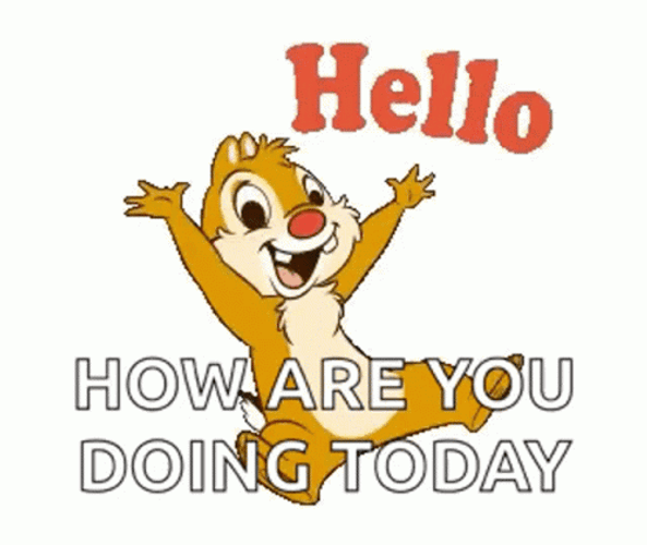 How Are You Doing Today Squirrel Jump Hello GIF