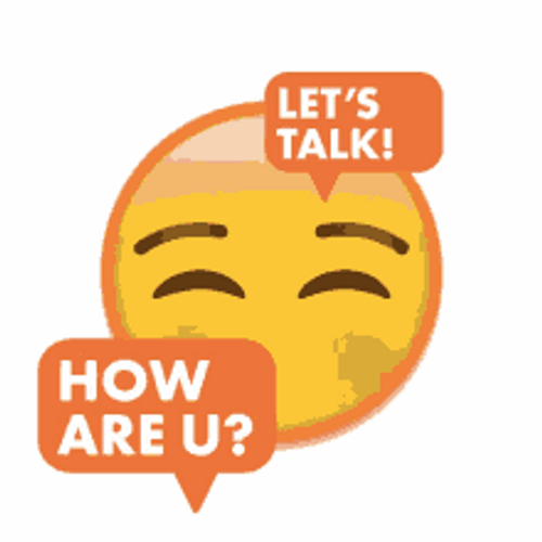 How Are You Let's Talk Mental Health Emoji GIF