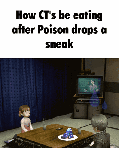 How Ct 'S Be Eating After Poison Drops A Sneak Is Shown On A Screen GIF