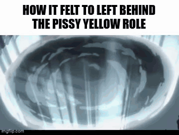 How It Felt To Left Behind The Pissy Yellow Role Is Shown In A Meme . GIF