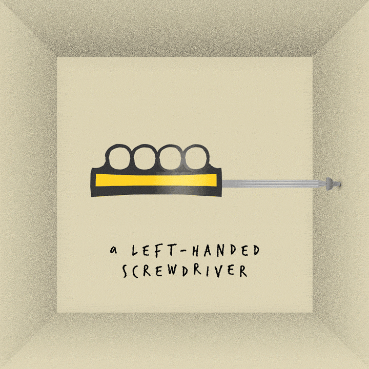 How Left Handed Screwdriver Works GIF