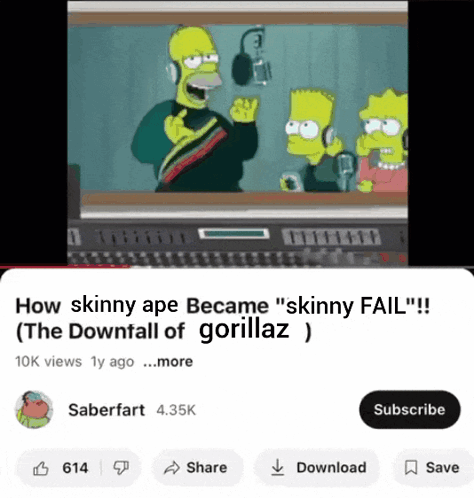 how skinny ape became " skinny fail " !!! ( the downfall of gorillaz )