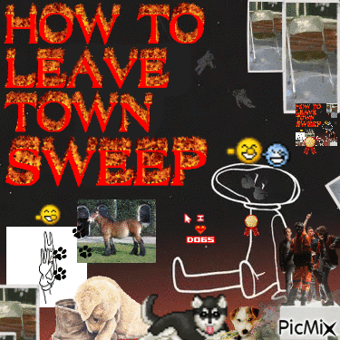 How to Leave Town Sweep Collage