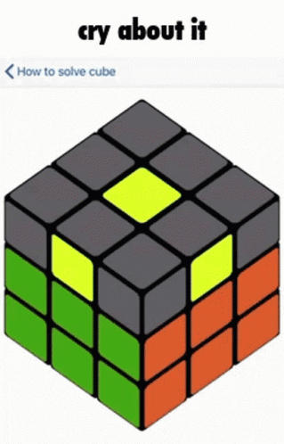 How To Solve Rubik's Cube Cry About It GIF