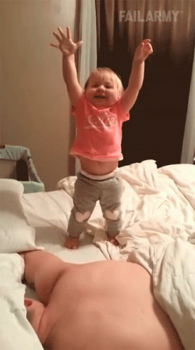 How To Wake Dad Kids Falling Trick GIF