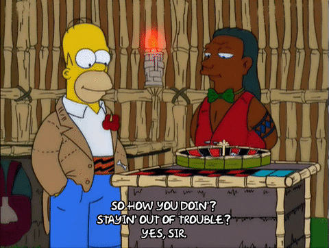 How You Doin Homer Simpson Olympic Torch GIF