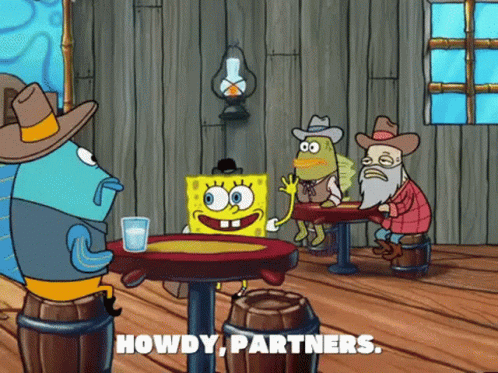 Spongebob Squarepants Howdy Partners GIF